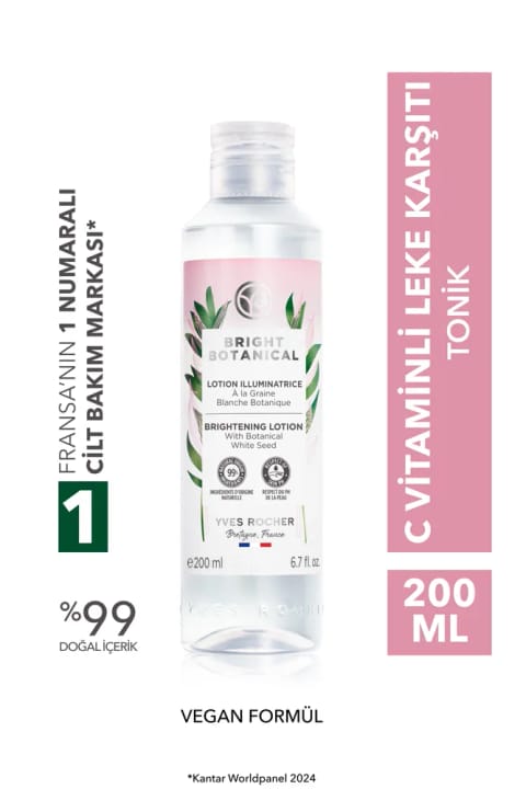 Yves Rocher لکه و ضد چروک مراقبت گیاهی کمپلکس Bright Botanical — Tonik 200ml