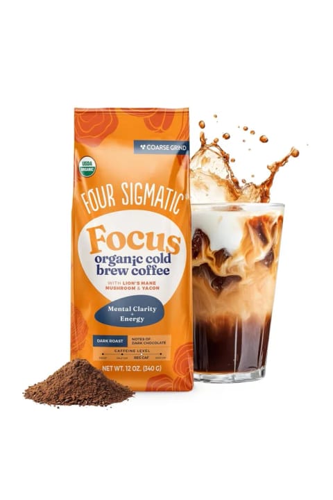 قهوه Cold Brew ارگانیک Four Sigmatic، دارک رست، آسیاب درشت