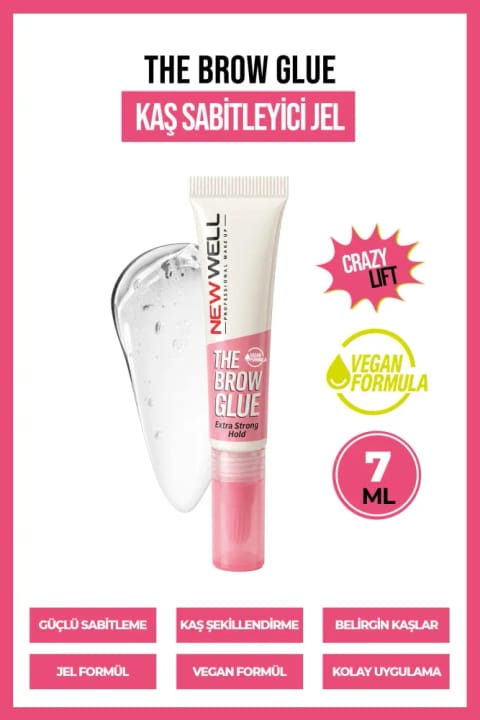 ژل تثبیت‌کننده ابرو New Well The Brow Glue Crazy Lift با نگه‌داری فوق‌العاده ۷ میلی‌لیتر