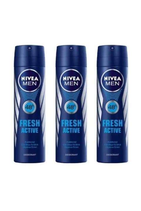 NIVEA Men دئودورانت Fresh Active 3×150 میلی‌لیتر
