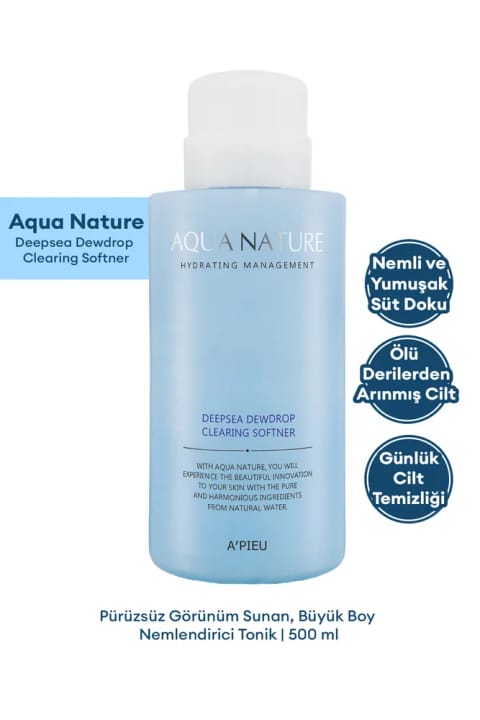 میشا تونیک پاک‌کننده و صاف‌کننده ۵۰۰ میلی‌لیتر A'PIEU Aqua Nature Deep-Sea Dewdrop Clea...