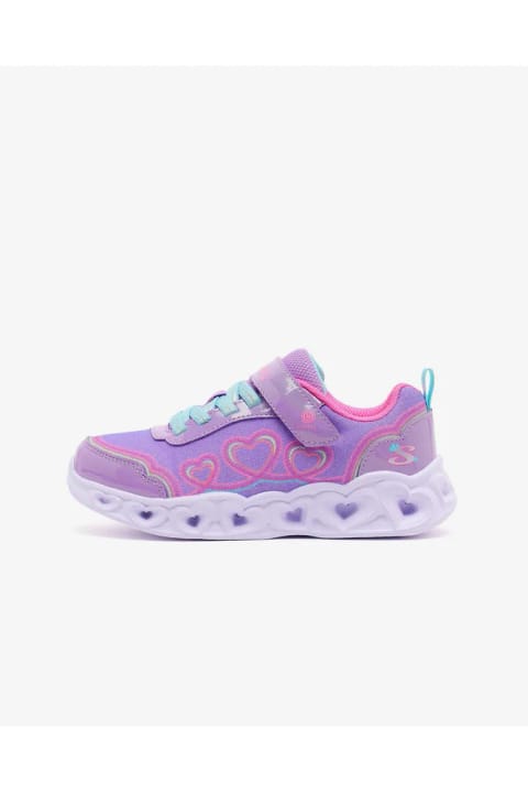 SKECHERS HEART LIGHTS کفش اسپرت دختر بچه بزرگ بنفش چراغدار 303736L LVMT