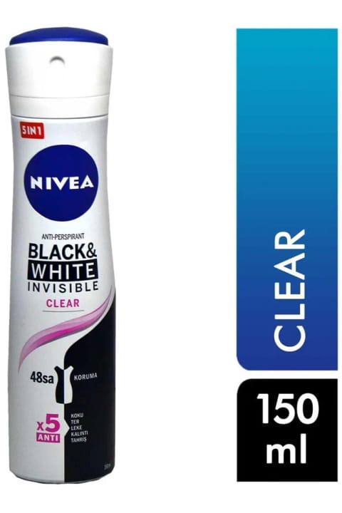 NIVEA Invisible Black&White دئودورانت زنانه ۱۵۰ میلی‌لیتر