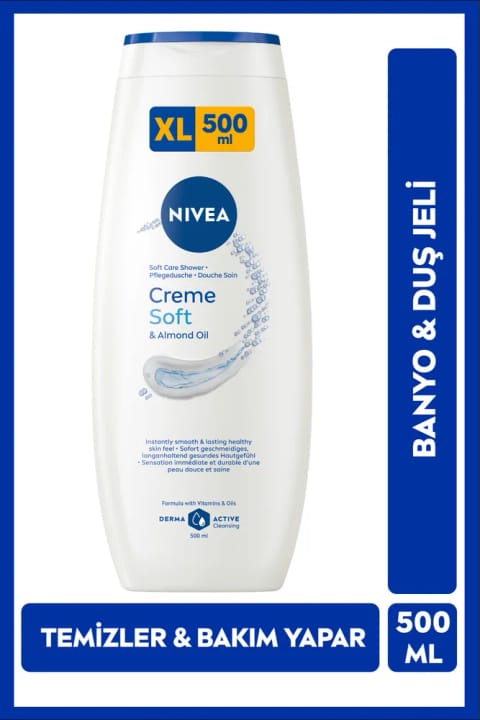 NIVEA Creme Soft ژل شستوشوی بدن و حمام 500 میلیلیتر