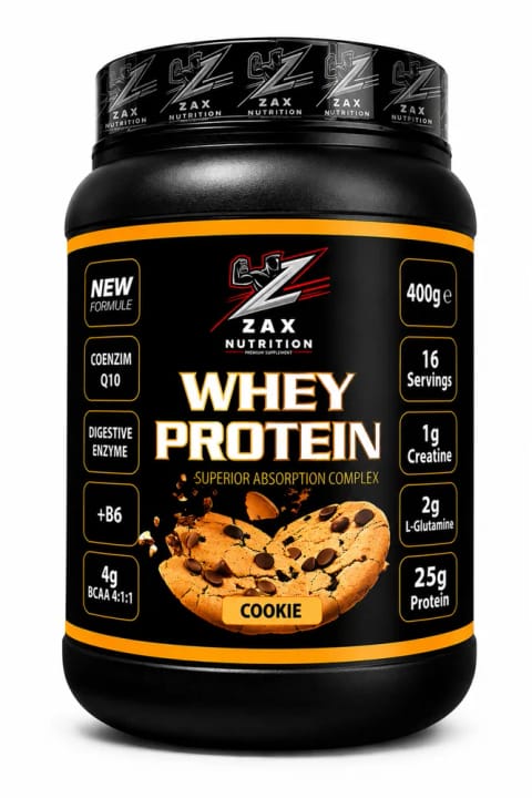 zax nutrition Whey Protein %100 طعم کلوچه 400 گرم 16 سرویس --سری ویژه-