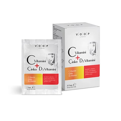 مکمل ویتامین C، D3 و زینک Voop — ۲۰ ساشه