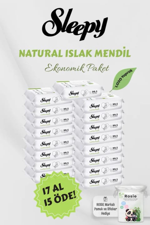 Sleepy 17 AL 15 Öde Natural دستمال مرطوب نوزاد و ROSIE