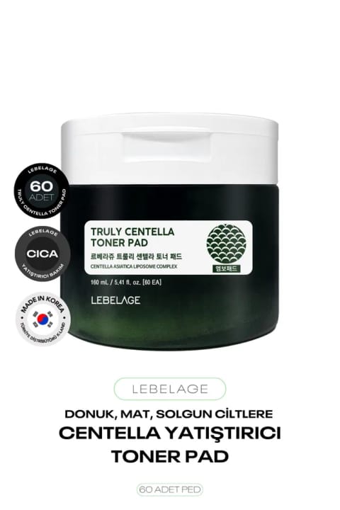 LEBELAGE Centella تونر پد مخصوص پوست حساس Truly Centella Toner Pad 60...