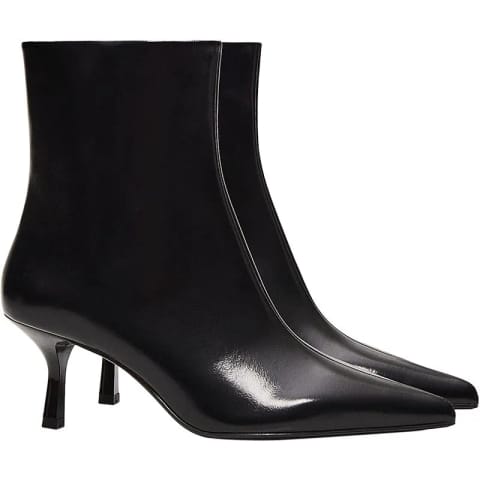 Zara بوت مچپا با پاشنه کیتن
