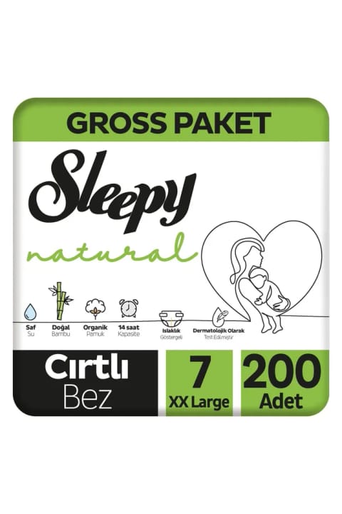 Sleepy Natural پوشک بچه سایز ۷ عدد ۲۰۰