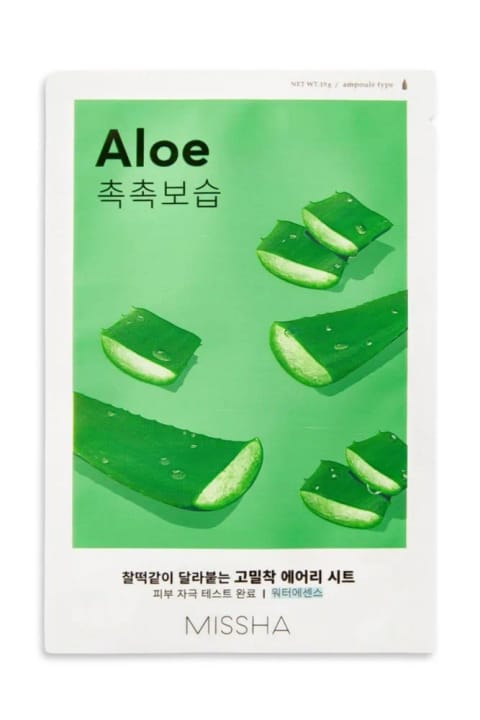 ماسک ورقه‌ای آبرسان Missha Aloe Vera با ظاهر الاستیک Airy Fit