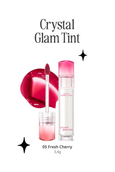 CLIO Crystal Glam Tint — 05 Fresh Cherry