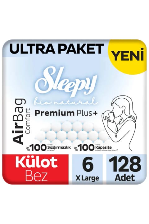 Sleepy Bio Natural Premium Plus Airbag Comfort پوشک شلوارکی سایز ۷ — 6 Xlarge 128