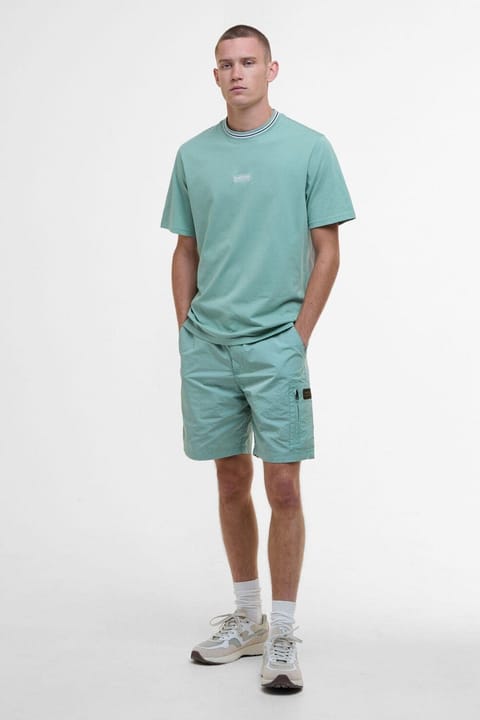تیشرت Barbour B.Intl Logo Tipped رنگ Granite Green
