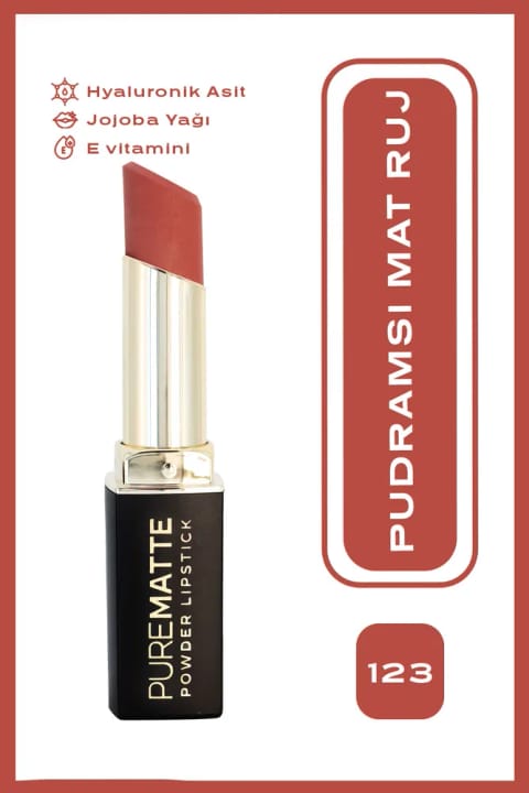 Golden Rose رژ لب پودری مات خالص شماره 123
