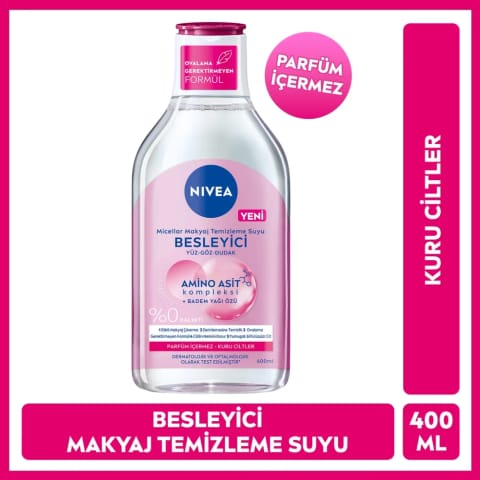 NIVEA میسلار واتر پاک‌کننده آرایش صورت، چشم و لب 400 میلی‌لیتر
