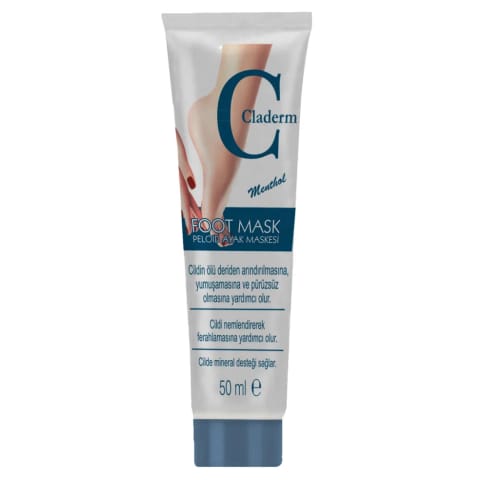 Claderm ماسک پا با خاک رس و منتول ۵۰ میلیلیتر
