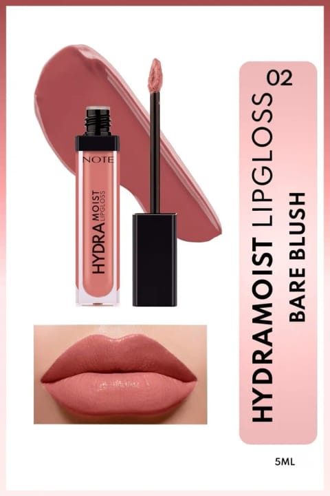 برق لب مرطوب‌کننده NOTE Hydramoist شماره 02 Bare Blush - نود