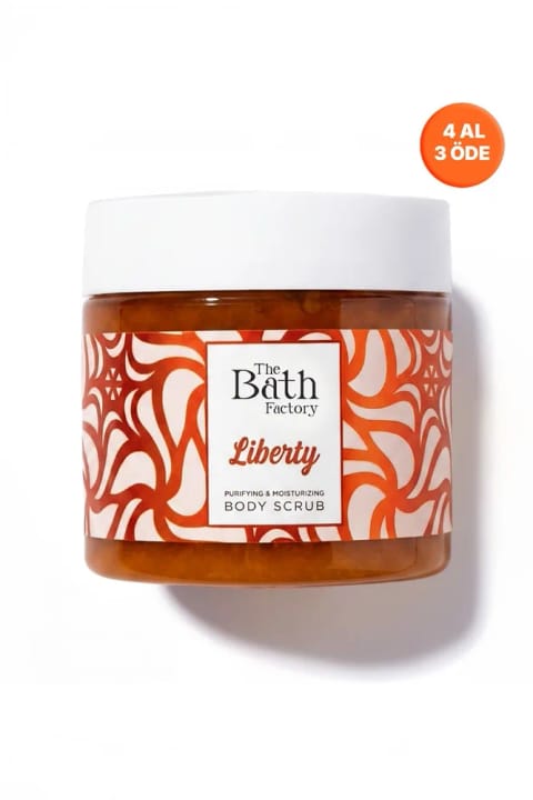 THE BATH FACTORY مرطوب‌کننده و پاک‌کننده لیبرتی اسکراب بدن ۳۰۰ گرم