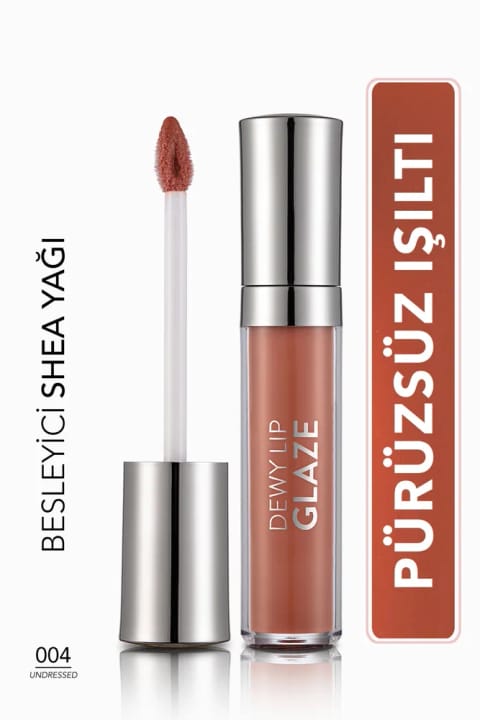 Flormar مرطوبکننده لب (TEN) - Dewy Lip Glaze - 004 Undressed