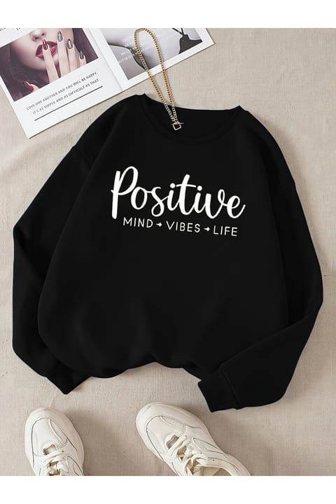 سویشرت یقه گرد چاپ Positive یونیسکس uyguntarz