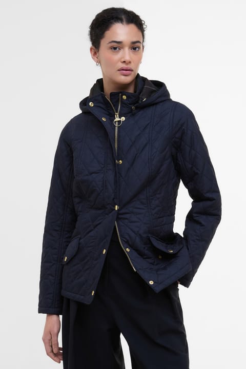 کاپشن کاپیتونه زنانه Barbour مدل Millfire Quilt NY94 Navy/Classic