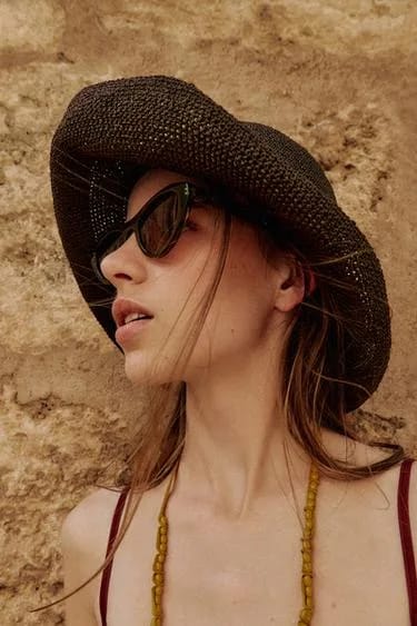 Zara کلاه سطلی کاغذی 100%