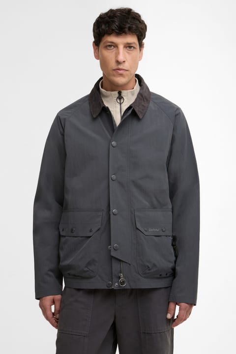 کاپشن کژوال Chore بازطراحی‌شده Barbour مدل GY71 رنگ آسفالت