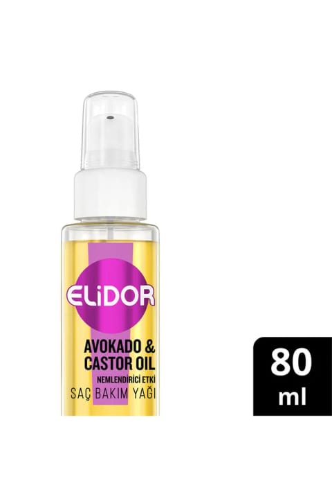 Elidor مو روغن مراقبت آووکادو و کرچک افکت مرطوبکننده ۸۰ میلیلیتر