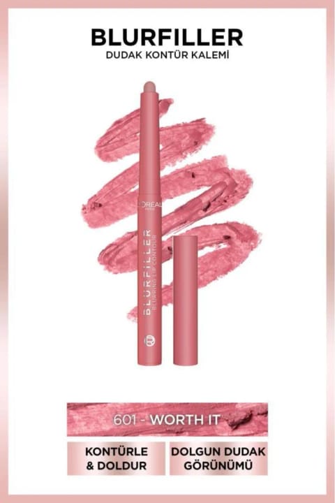 مداد خط لب L'Oreal Paris Blurfiller - 601 Worth It
