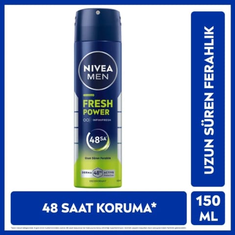Nivea Men Fresh Power اسپری دئودورانت مردانه ۱۵۰ میلیلیتر