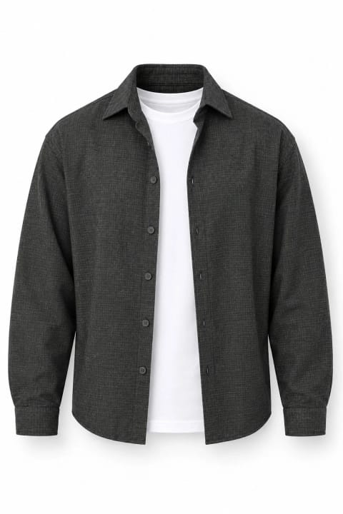 پیراهن مردانه Valiberta Pixel Relaxed Fit پنبهای فلانل راهراه میکرو - سبز