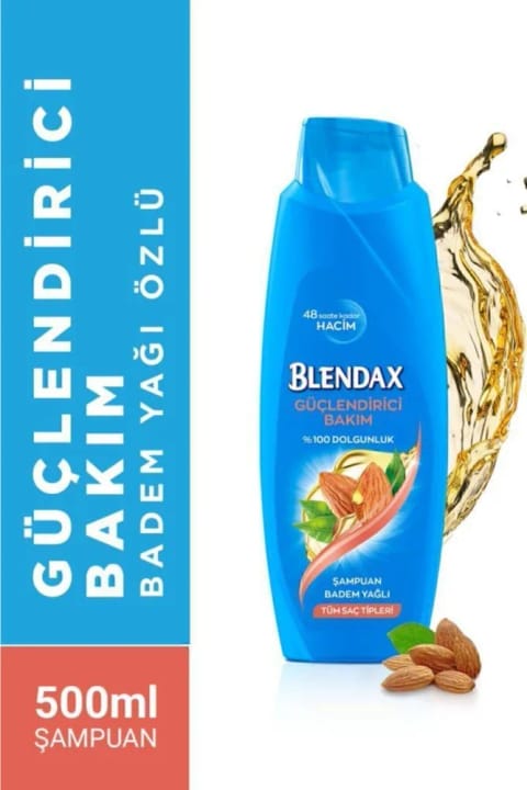 شامپو Blendax با عصاره روغن بادام 500 میلیلیتر – اثر مغذی، مراقبت تقویتکننده