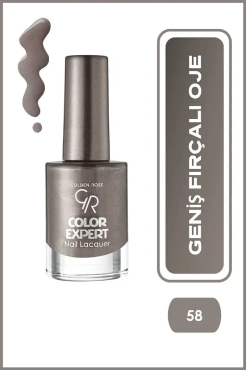 لاک ناخن Golden Rose Color Expert شماره 58 - با برس پهن 10.2 میلی‌لیتر