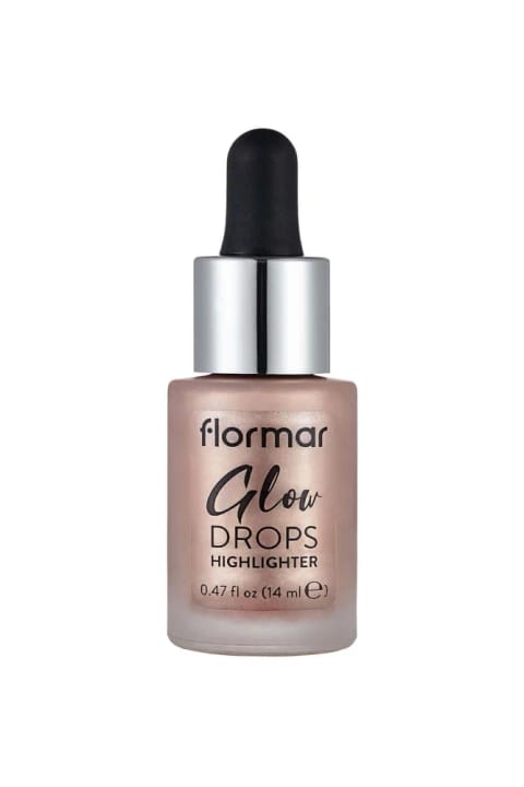 Flormar مینرال هایلایتر مایع (صورتی) - Glow Drops Highlighter - 002 Sun Glow
