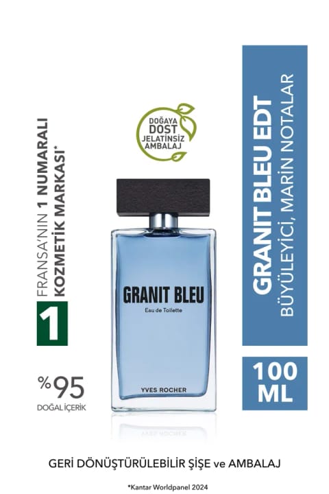 Yves Rocher Granit Bleu EDT ادکلن مردانه - 100 میلیلیتر