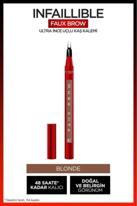 L'Oreal Paris Infaillible Faux Brow مداد ابرو با نوک فوق العاده ریز - بلوند
