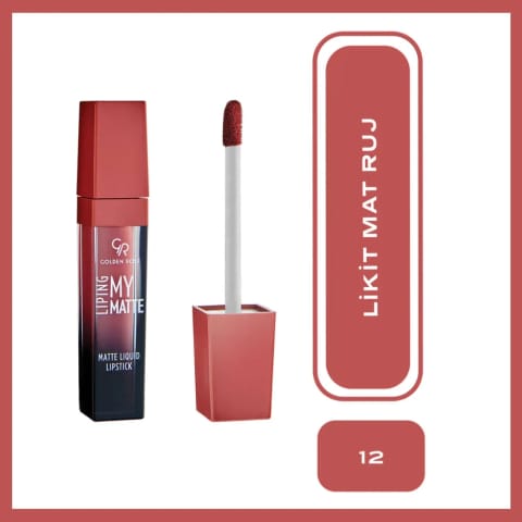 Golden Rose My Matte Liping Matt Liquid Lipstick شماره 12