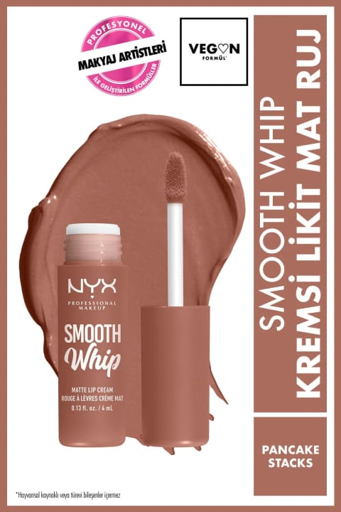 رژ لب مایع مات کرمی NYX Professional Makeup Smooth Whip - پنکیک استکس