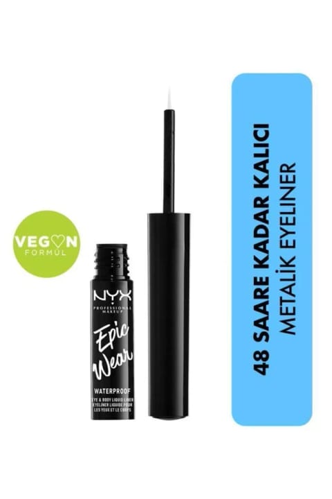 خط چشم NYX Professional Makeup - Epic Wear Metallic Liquid Liner Silver Metal