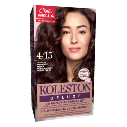 Wella Koleston Deluxe آمونیاکزدایی کیت رنگ مو 4/15 قهوهای دودی تیره