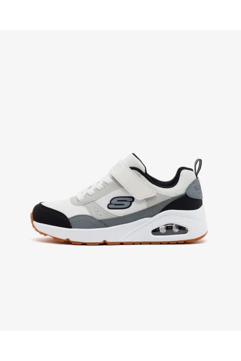 SKECHERS UNO - RETRO-SQUAD پسرانه بزرگ بچه گانه سفید/خاکستری اسنیکرز 403650L WGY