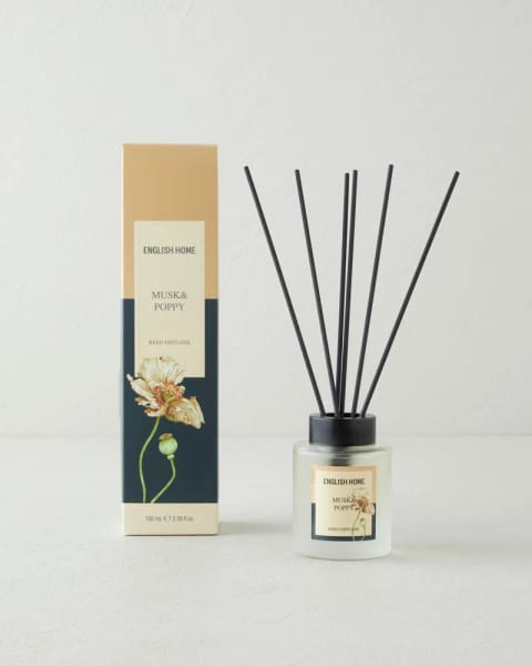 خوشبوکننده چوبی اتاق Musk&Poppy حجم ۱۰۰ میلی‌لیتر