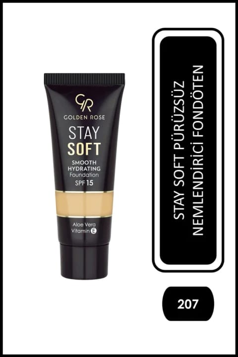 Golden Rose Stay Soft Smooth Hydrating Foundation شماره 207 - کرم پودر مرطوبکننده
