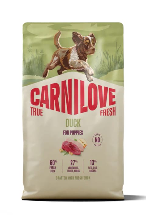 Carnilove TRUE FRESH بدون غلات برای توله سگها با گوشت اردک ۴ کیلوگرم