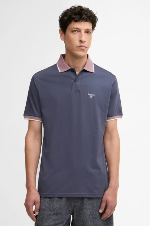 پولو یقه Barbour Cornsay NY51 Washed Navy