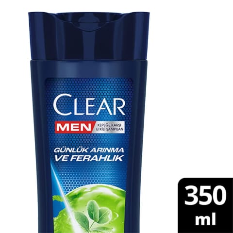 شامپو ضدشوره Clear Men پاکسازی روزانه و طراوت با عصاره سرو و اکالیپتوس ۳۵۰ میلی‌لیتر