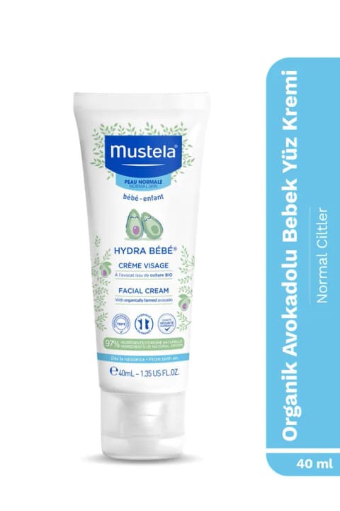 Mustela Hydra Bebe کرم مرطوبکننده صورت کودک و نوزاد حاوی آووکادوی ارگانیک