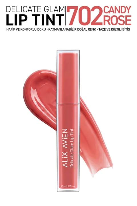 آلیکس آوین تینت لب با پایه آب و براق - Delicate Glam Lip Tint 702 C...