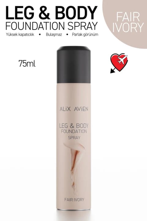 Alix Avien فونداسیون پا Fair Ivory با اثر برنزهکننده، پوشاننده ترک و ظاهر...